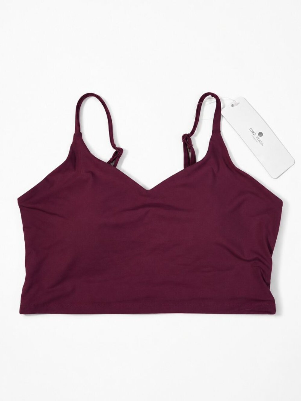 CRZ YOGA V Shaped Longline Swimsuit Top Fuchsia Medium 8/10 NWT - Picture 3 of 6